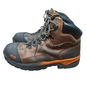 Timberland PRO Bosshog Safety Toe Leather Work Boots Size 12 Waterproof Brown